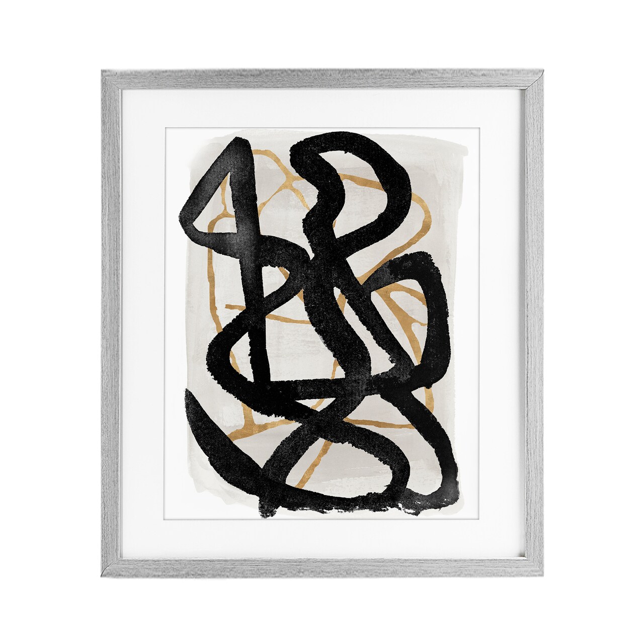 Stupell Industries Hindsight Black & Beige Framed Print Under Glass, design by Lucille Price